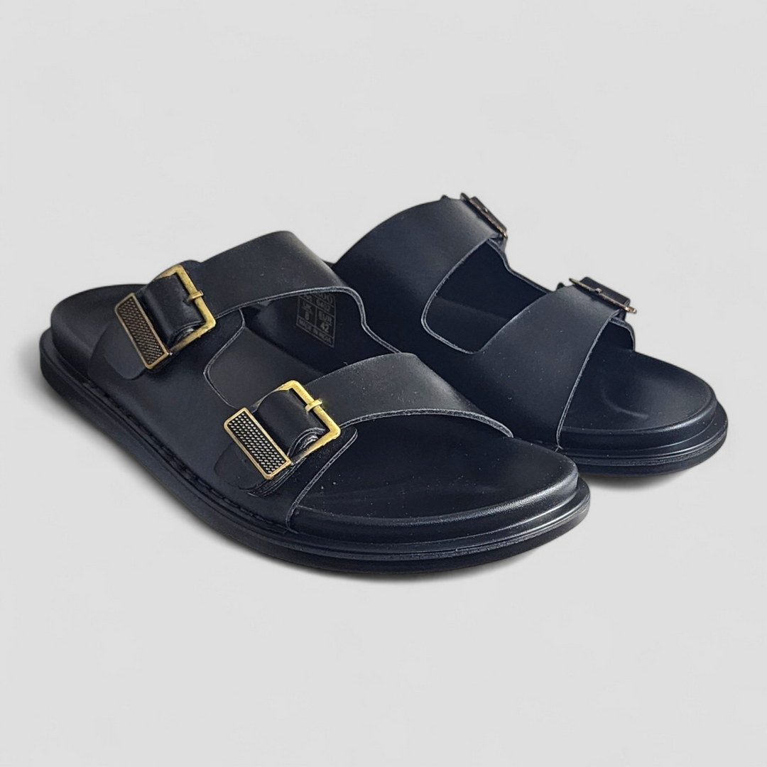 SKEROO 6402 BLACK Men's Leather Chapple - qivii