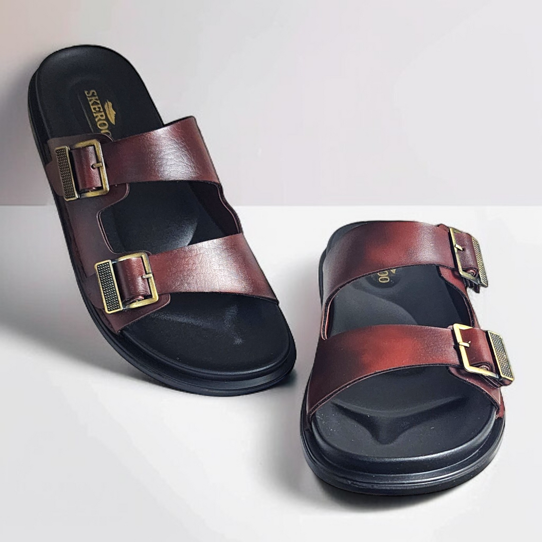 SKEROO 6402 BROWN Men's Leather Chapple - qivii