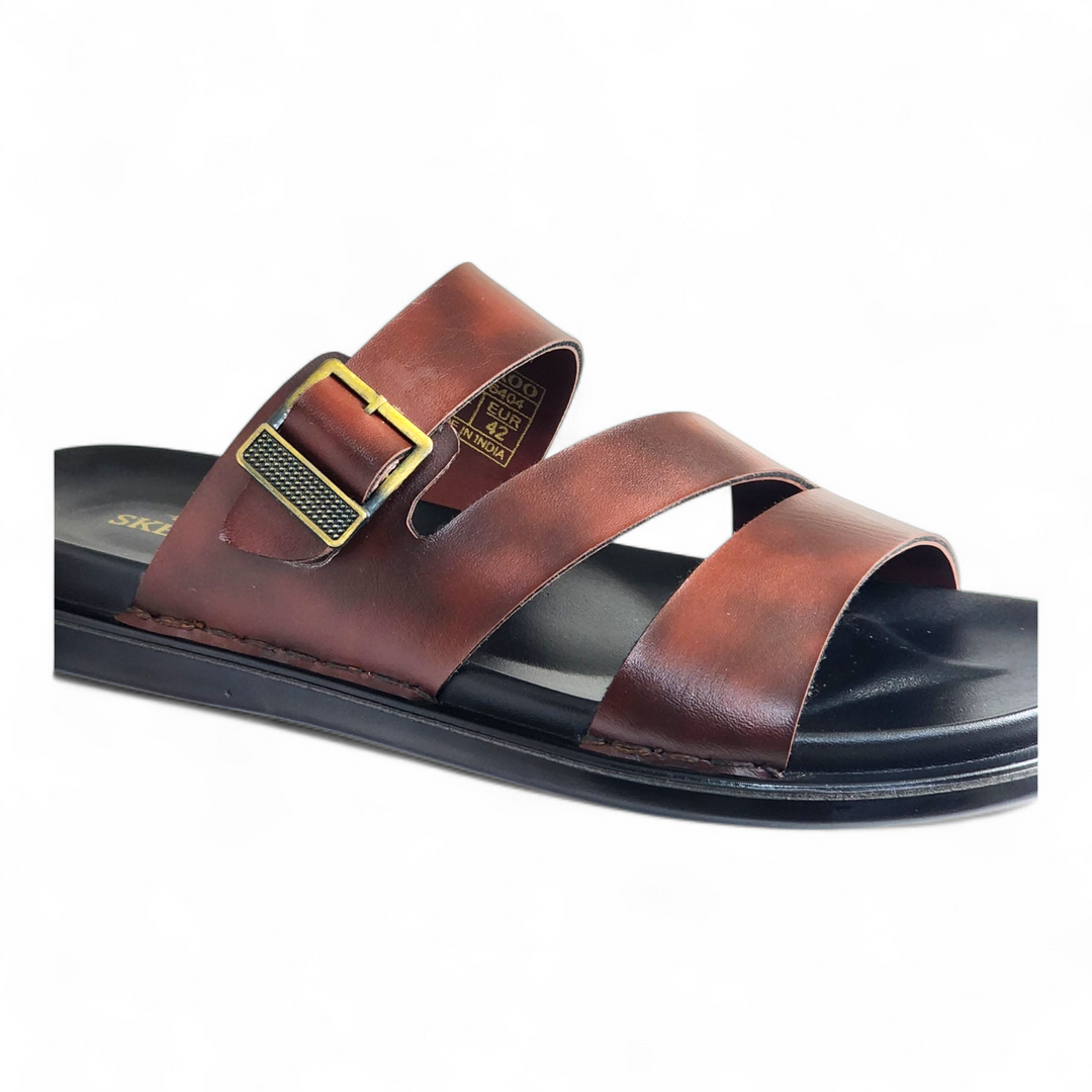 SKEROO 6404 BROWN Men's Leather Chapple - qivii