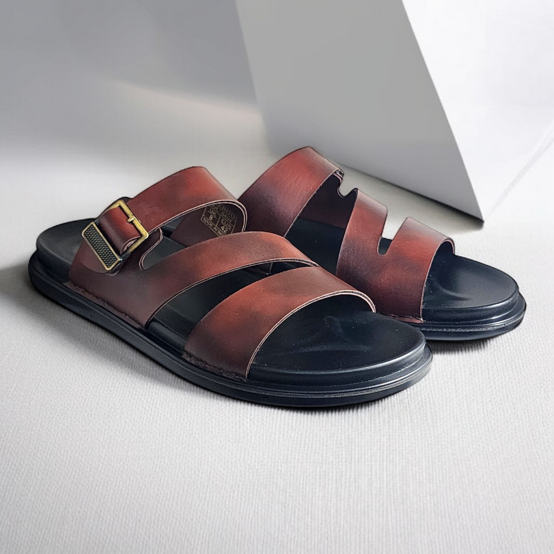 SKEROO 6404 BROWN Men's Leather Chapple - qivii