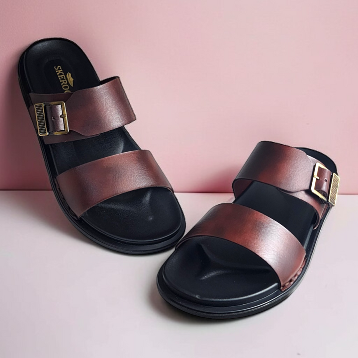 SKEROO 6409 BROWN Men's Leather Chapple - qivii