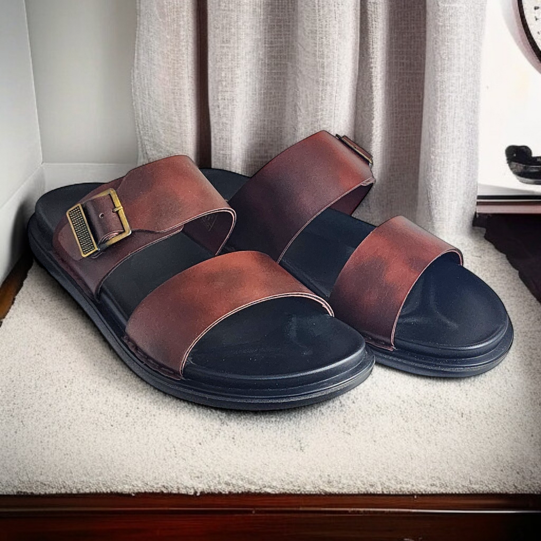 SKEROO 6409 BROWN Men's Leather Chapple - qivii