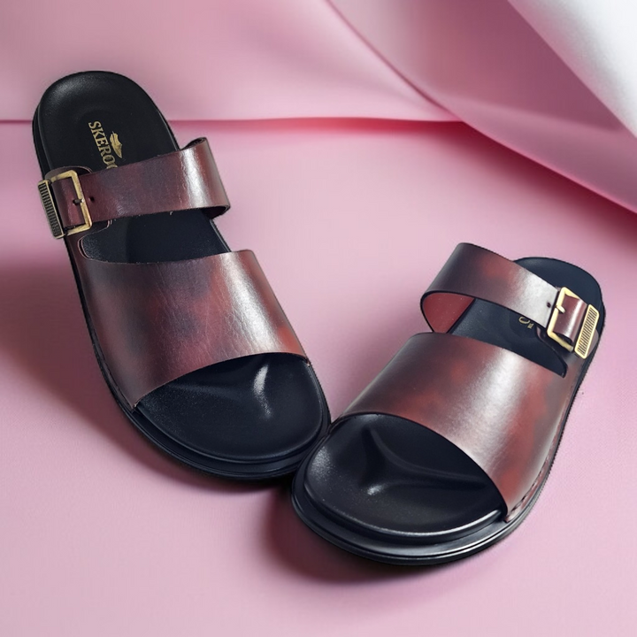 SKEROO 6401 BROWN Men's Leather Chapple - qivii