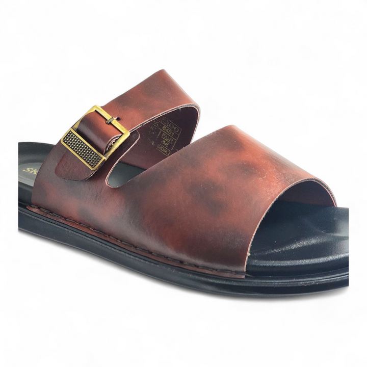 SKEROO 6401 BROWN Men's Leather Chapple - qivii