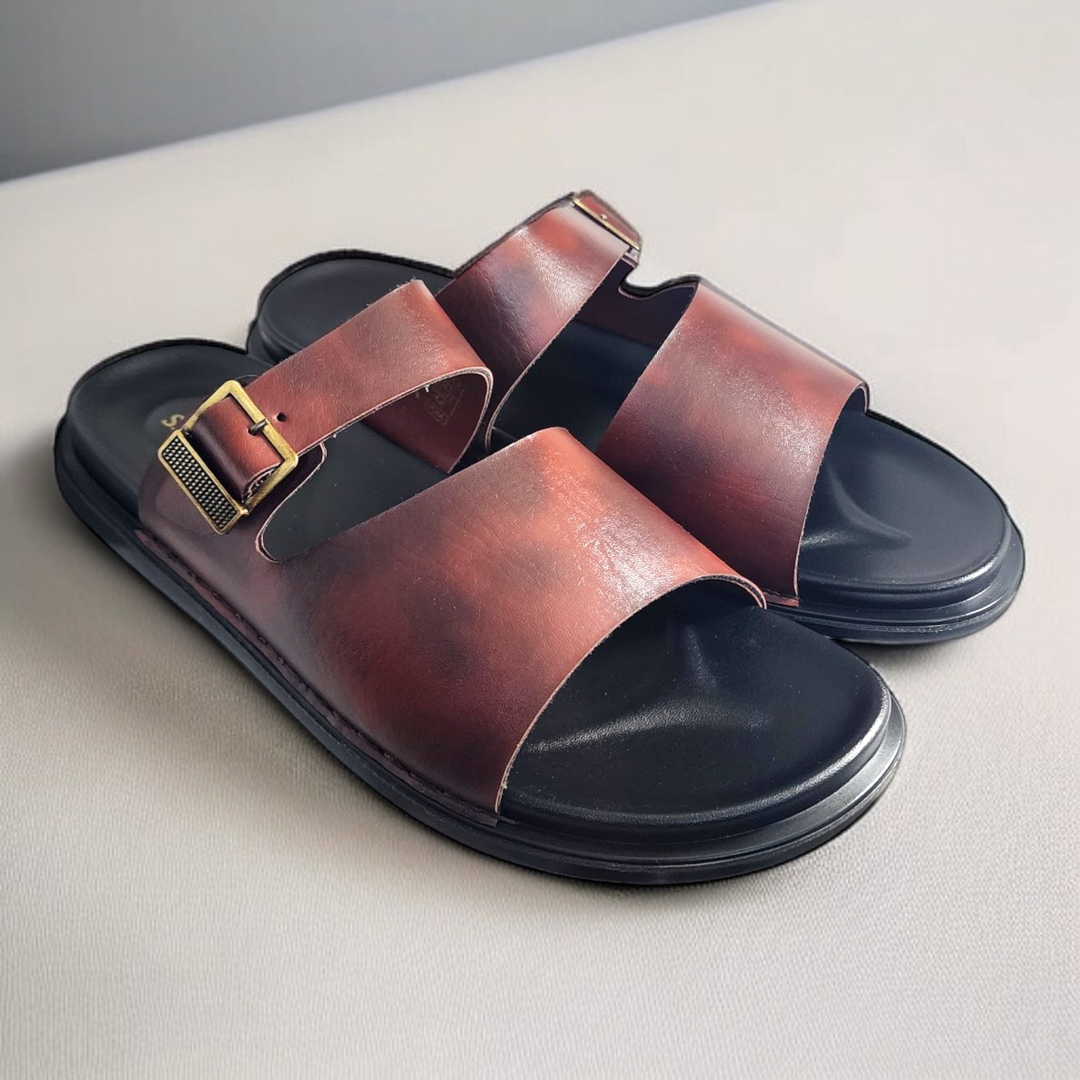 SKEROO 6401 BROWN Men's Leather Chapple - qivii