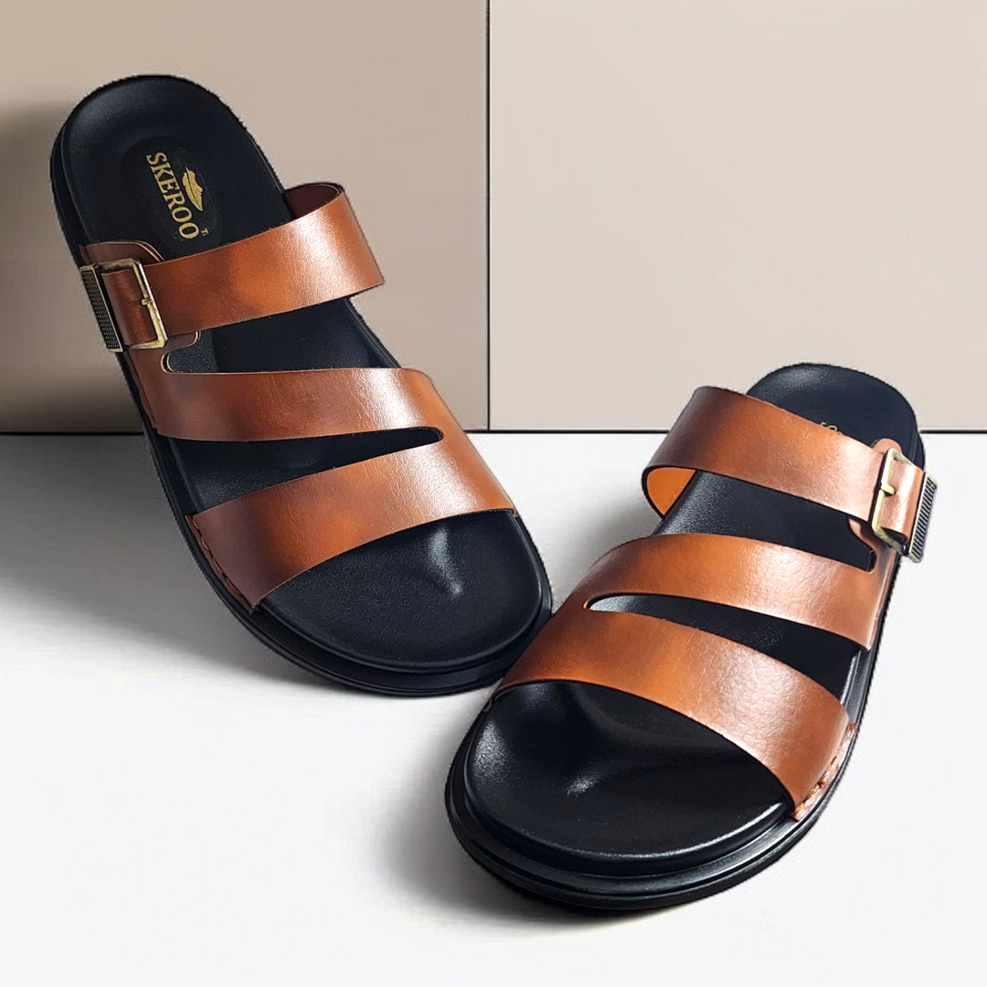 SKEROO 6404 TAN Men's Leather Chapple - qivii