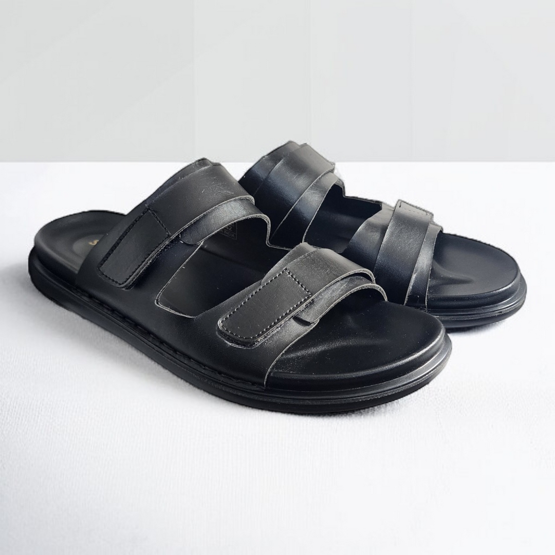 SKEROO 6406 BLACK Men's Leather Chapple - qivii