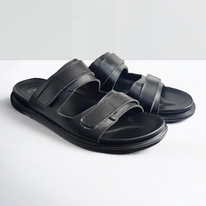 SKEROO 6406 BLACK Men's Leather Chapple - qivii