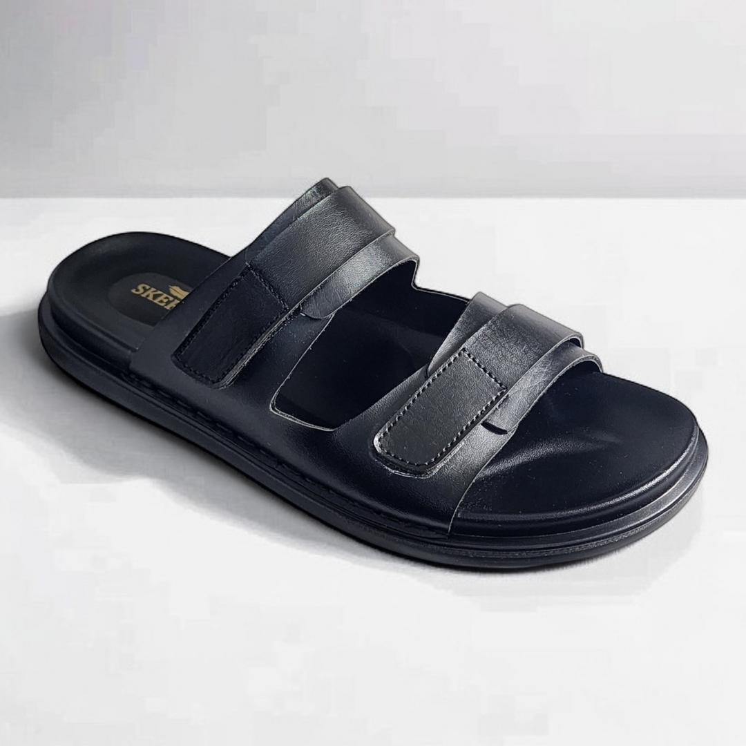 SKEROO 6406 BLACK Men's Leather Chapple - qivii