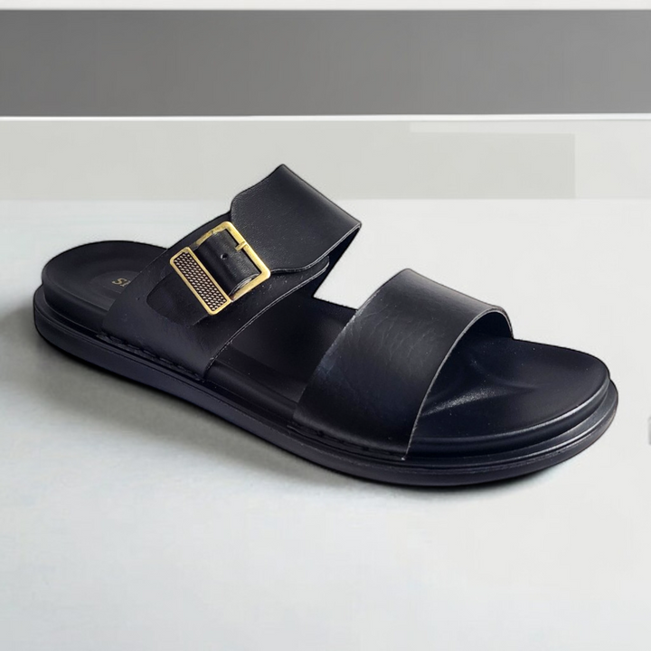 SKEROO 6409 BLACK Men's Leather Chapple - qivii