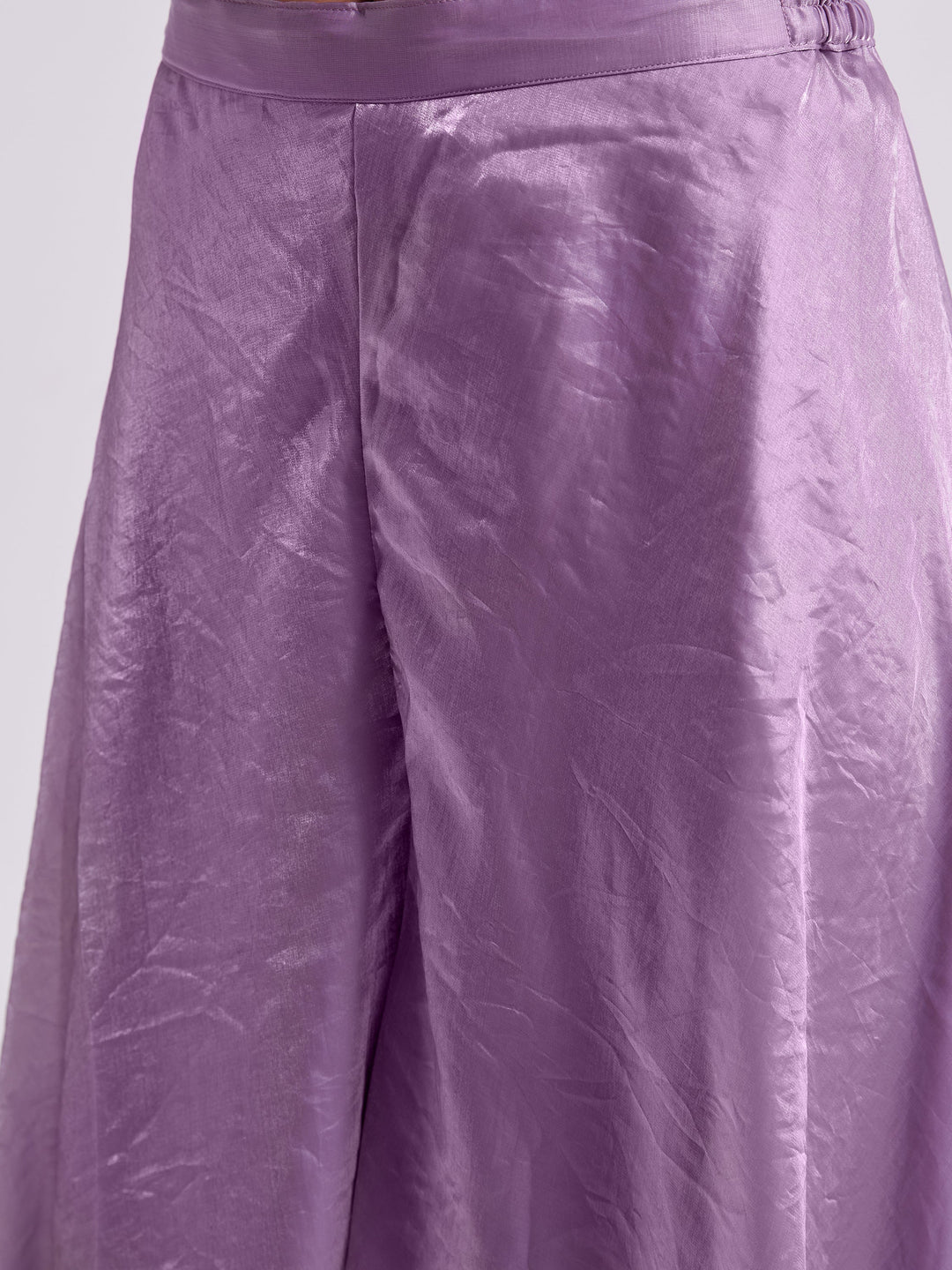 Lilac organza designer kurta with attention to detail and comfort