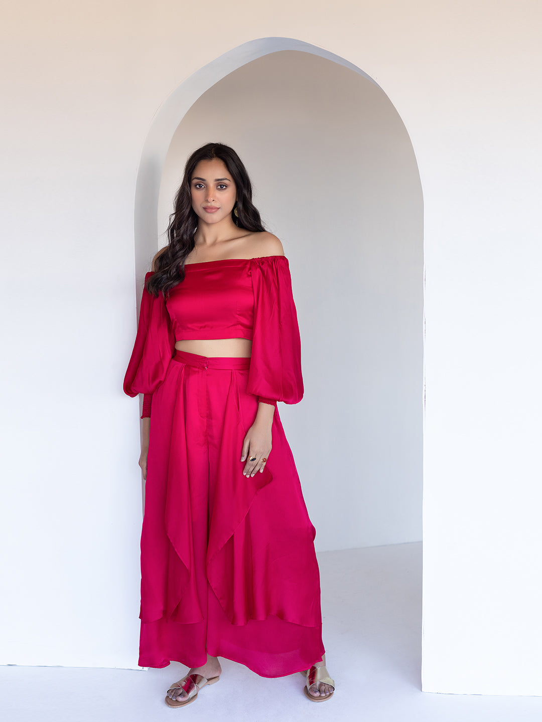 Rose Silk Co-Ord Set  - By Ragavi - qivii