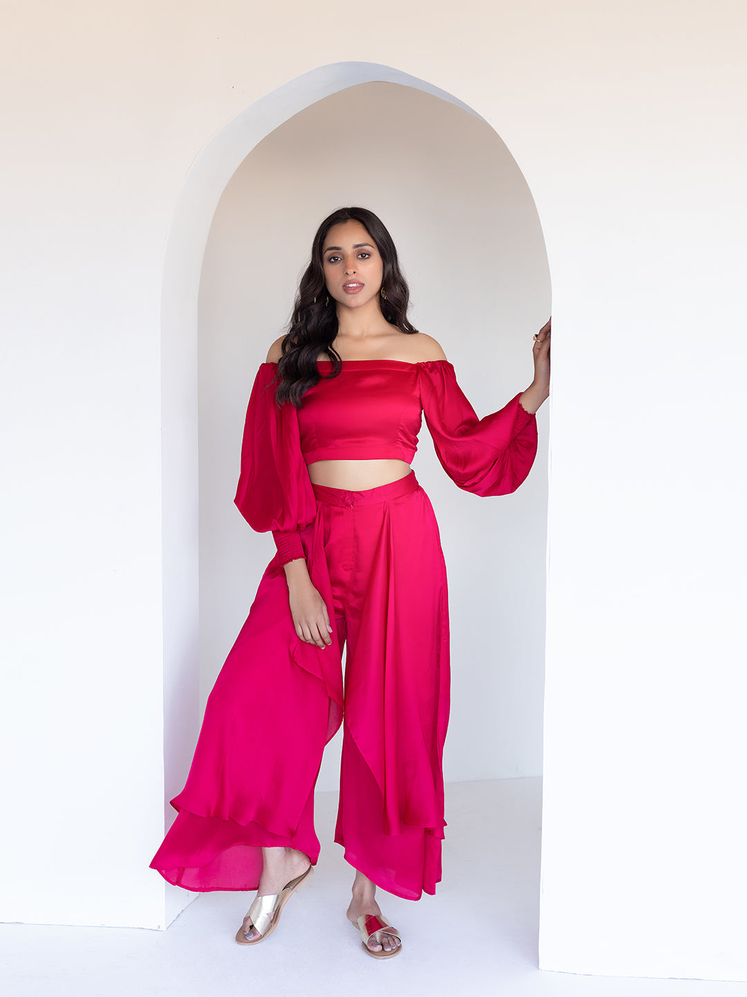 Rose Silk Co-Ord Set  - By Ragavi - qivii