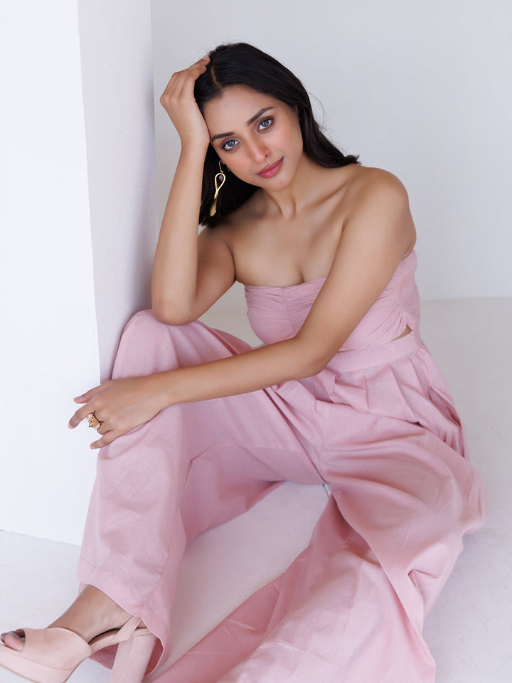 Rose Tan Jumpsuit  - By Ragavi - qivii