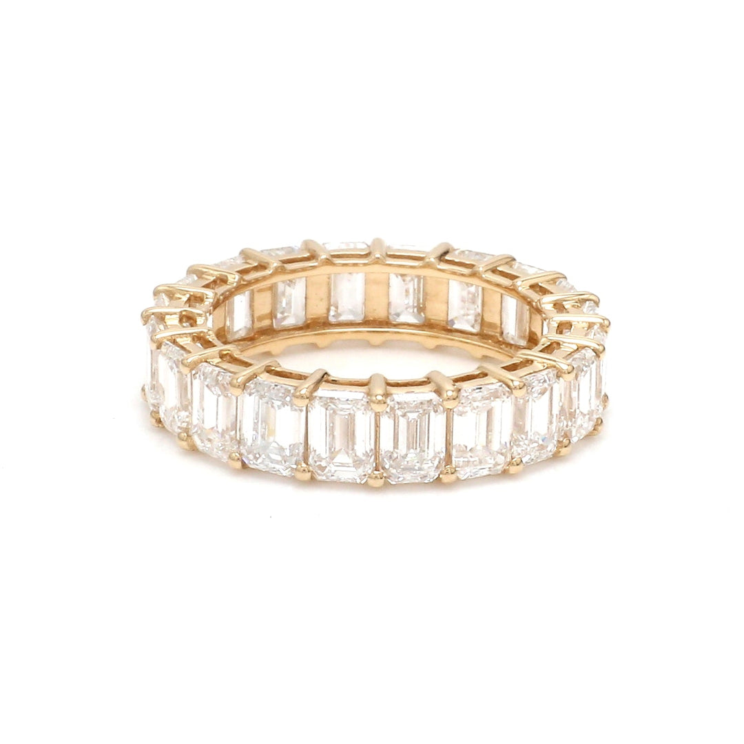 Lab Grown Diamond Emerald Cut Eternity Ring - qivii