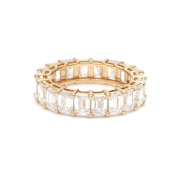 Lab Grown Diamond Emerald Cut Eternity Ring - qivii