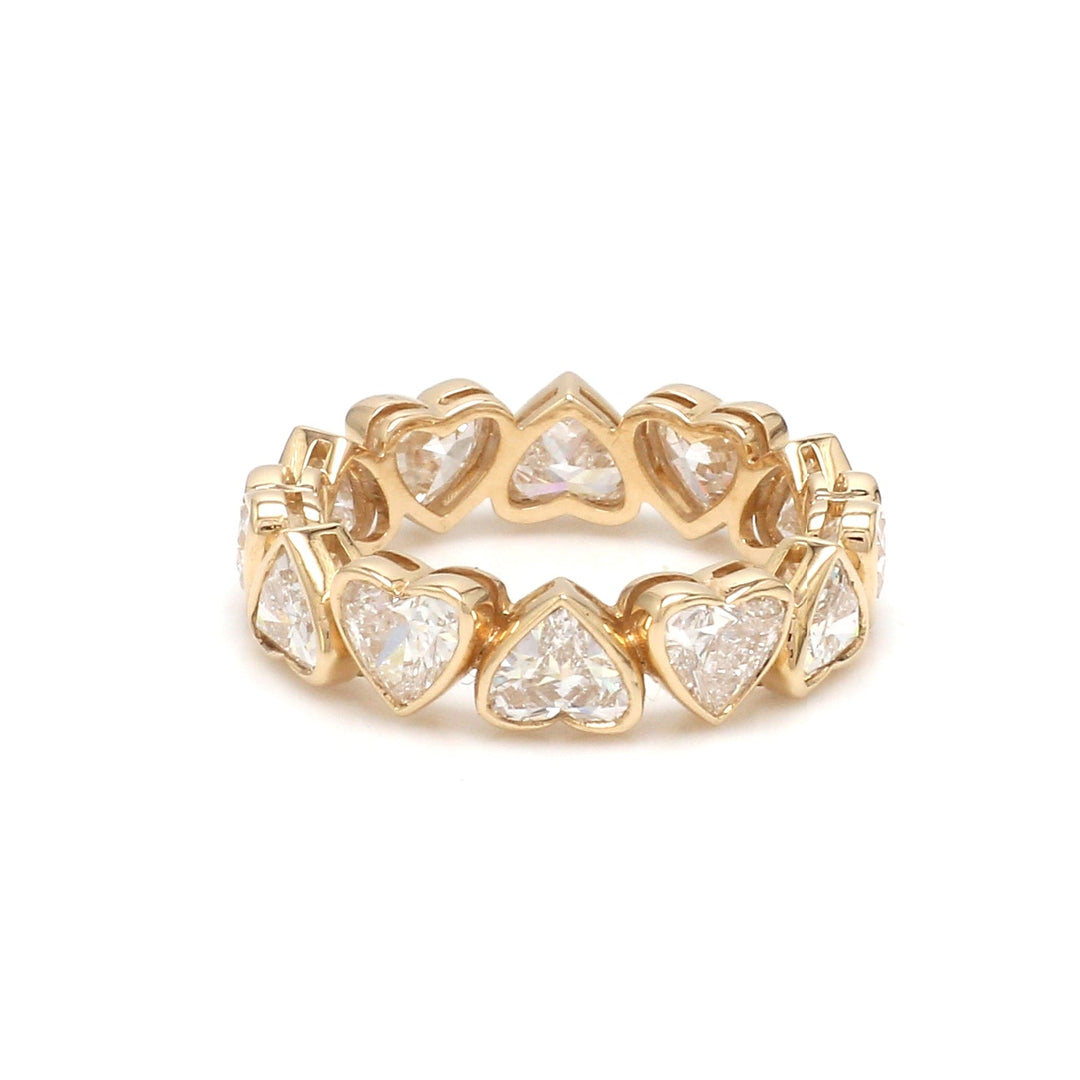 Lab Grown Diamond Heart Eternity Ring - qivii