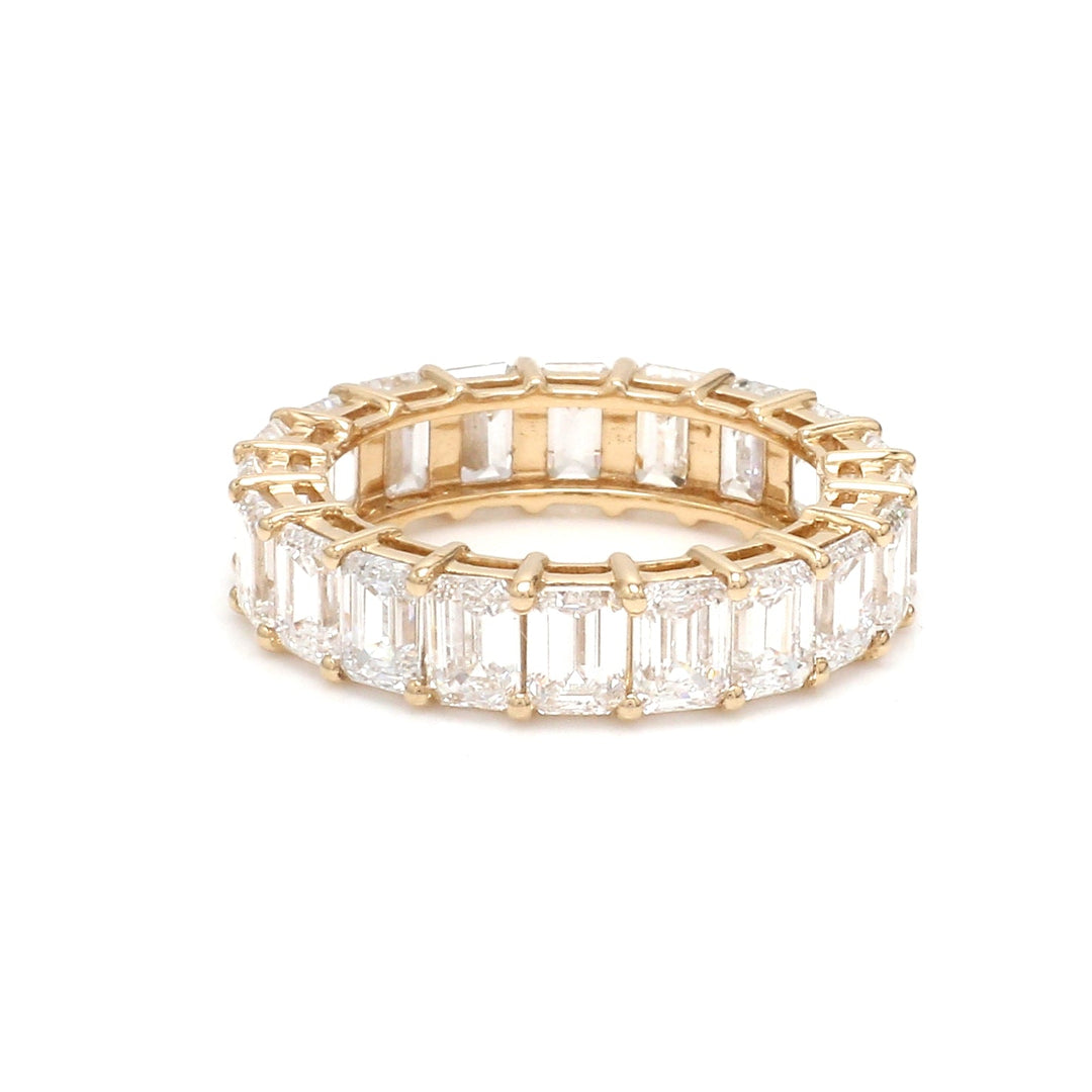 Lab Grown Diamond Emerald Cut Eternity Ring - qivii