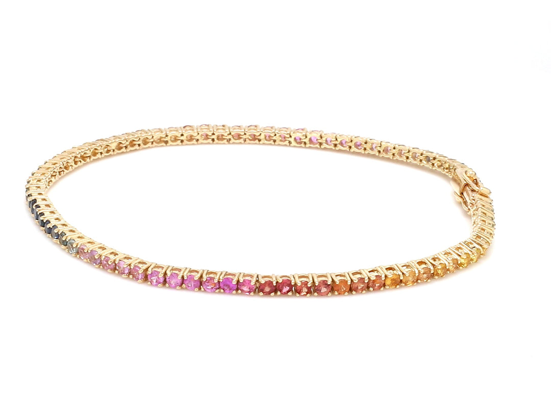 Rainbow Sapphire 2MM Bracelet - qivii
