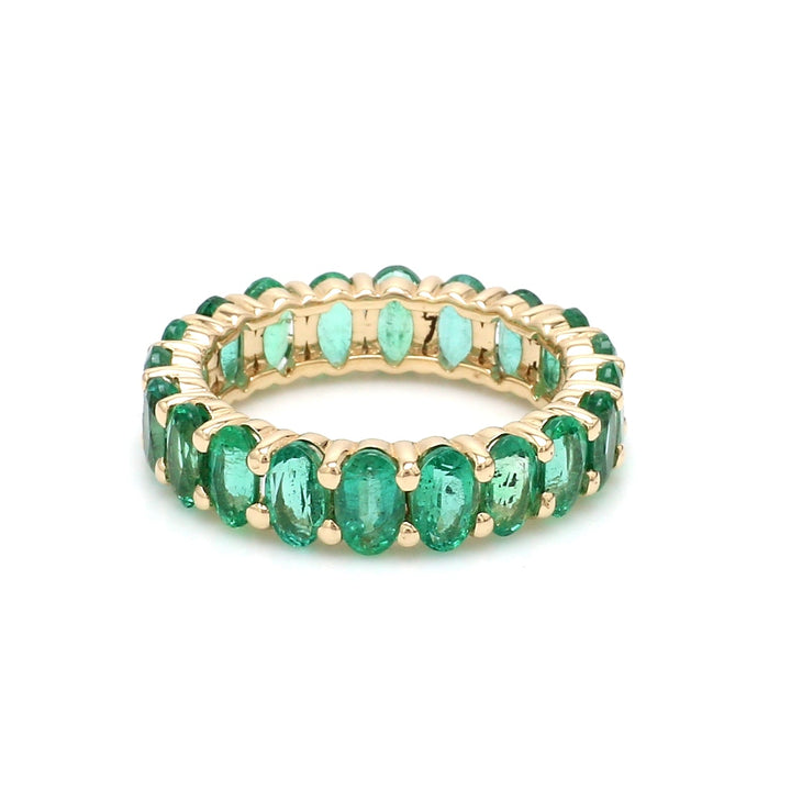 Emerald Oval Eternity Ring - qivii