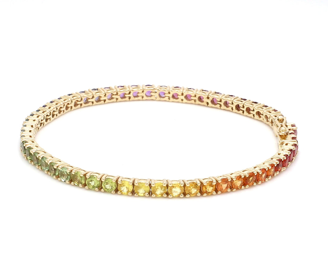Rainbow Gemstone 3MM Bracelet - qivii