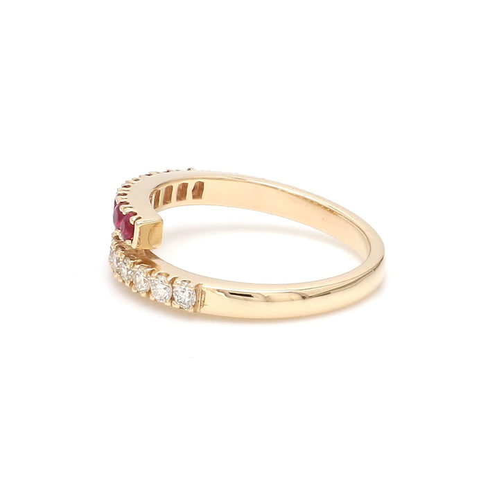 Ruby Twist Ring - qivii