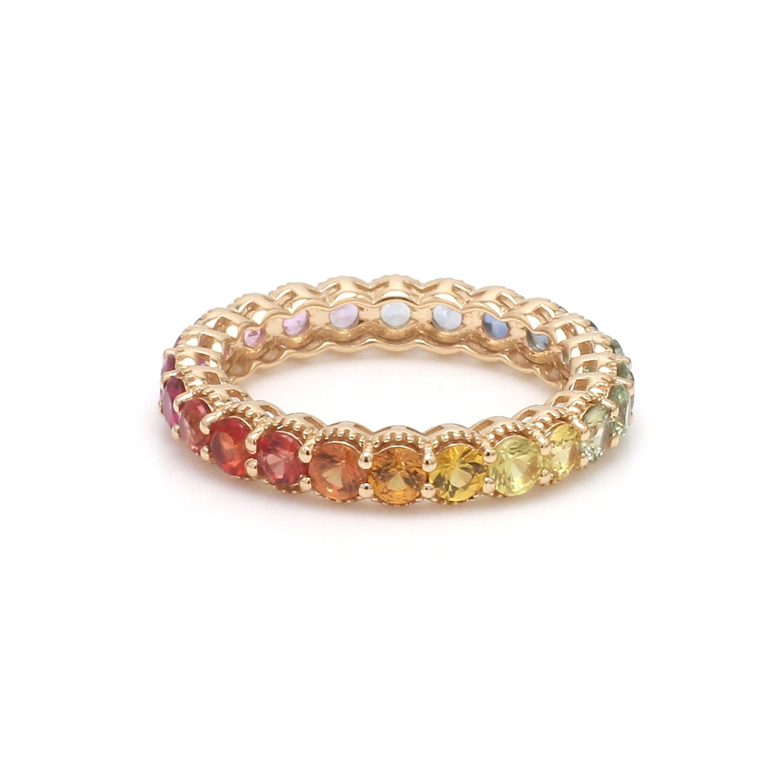 Rainbow Sapphire Filigree Ring - qivii