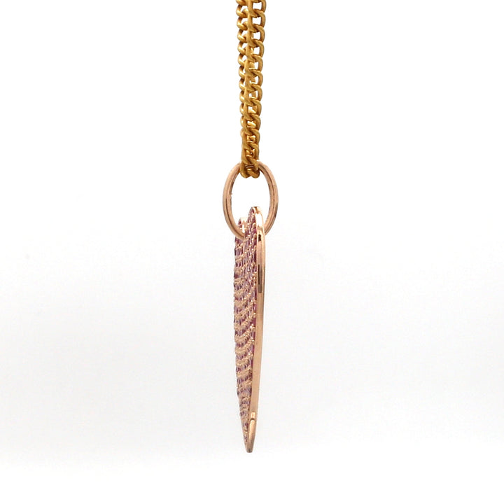 Ruby Carats Heart Pave Pendant Necklace Gold - qivii