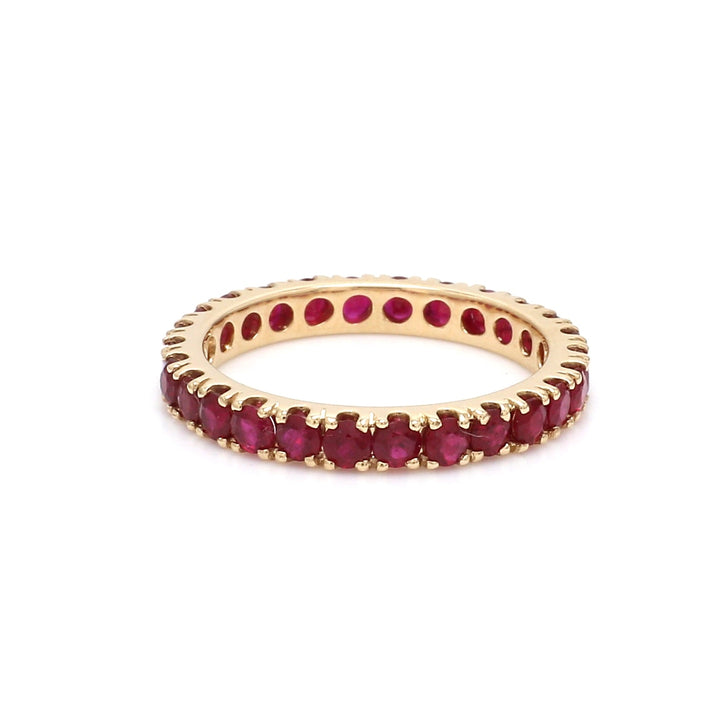 Ruby Round Eternity Ring - qivii