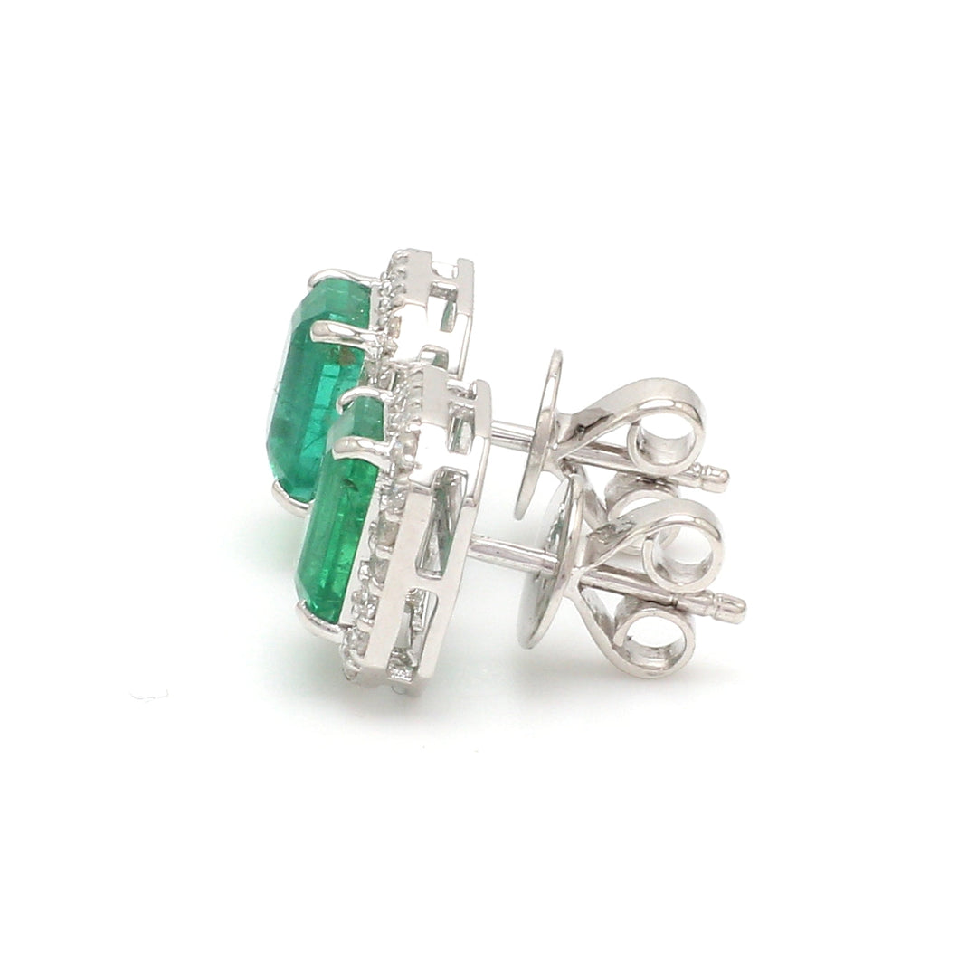 Emerald Octagon Diamond Earring - qivii