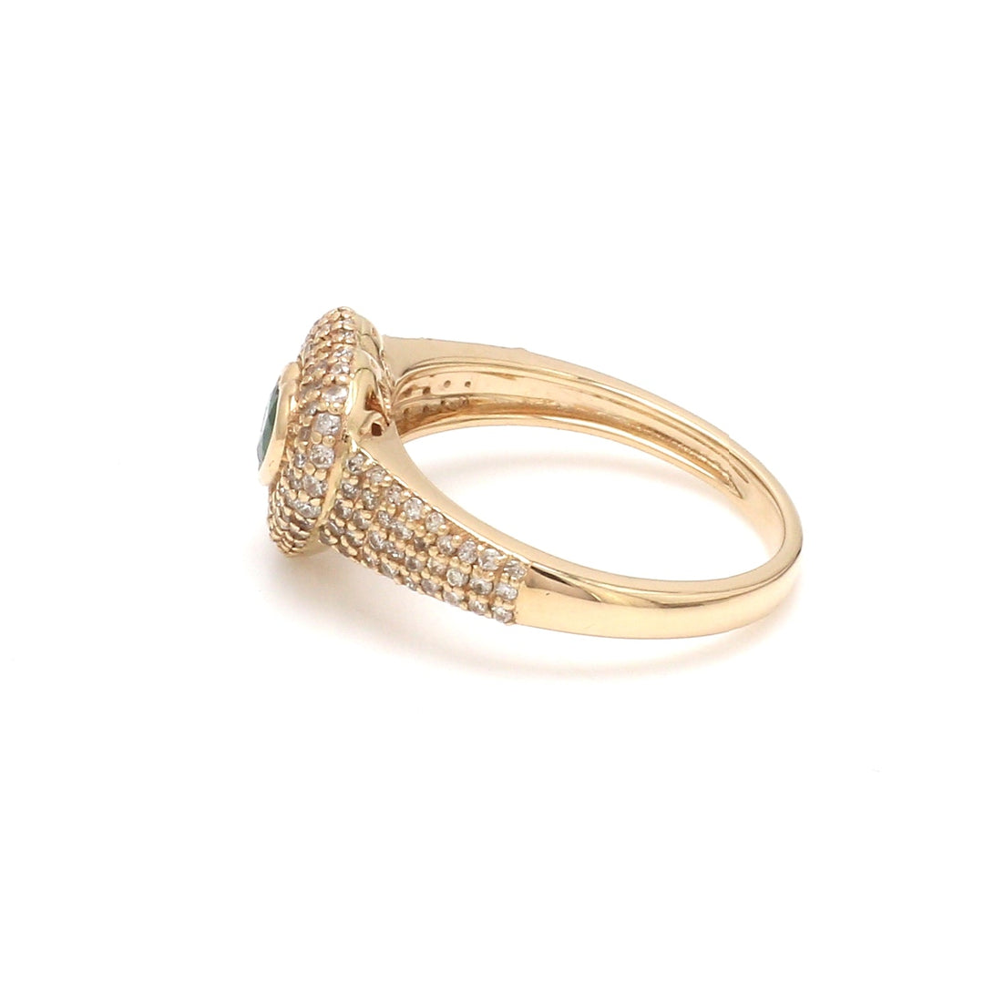 Emerald Heart Diamond Pinky Ring - qivii
