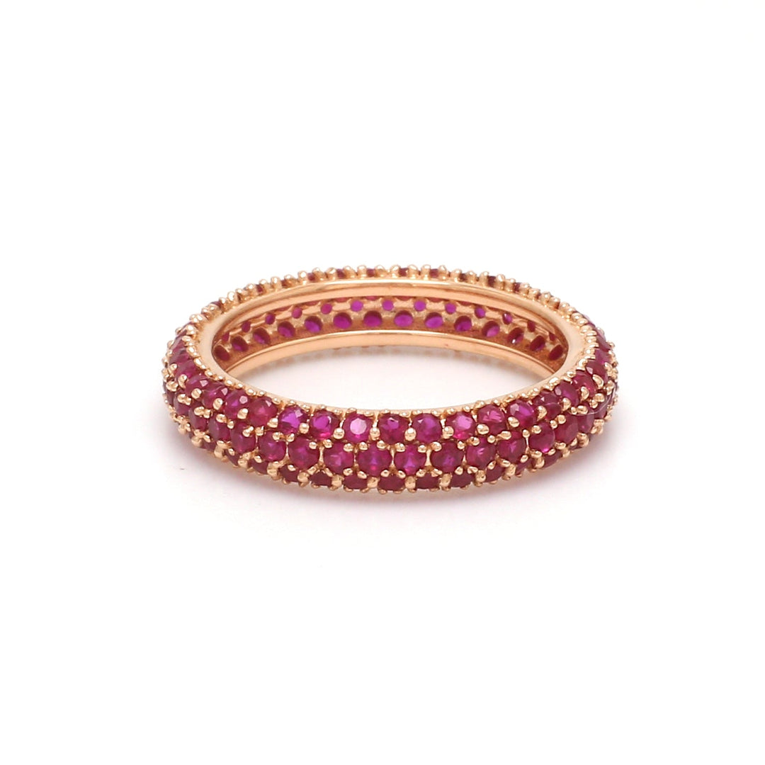 Ruby Round Pave Ring - qivii