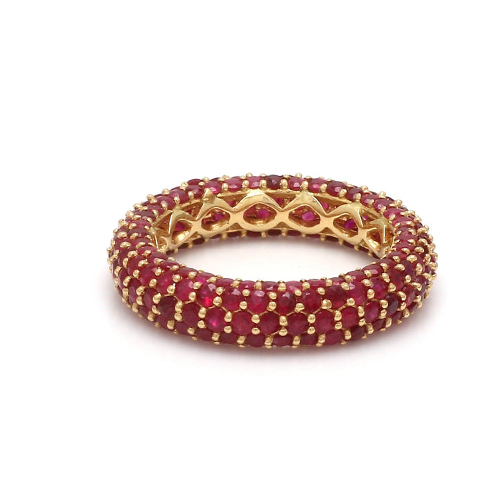 Ruby Pave Set Inside Out Ring - qivii