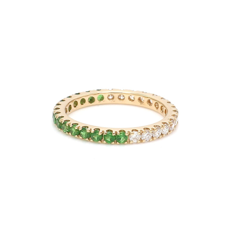 Tsavorite Diamond Half & Half Ring - qivii