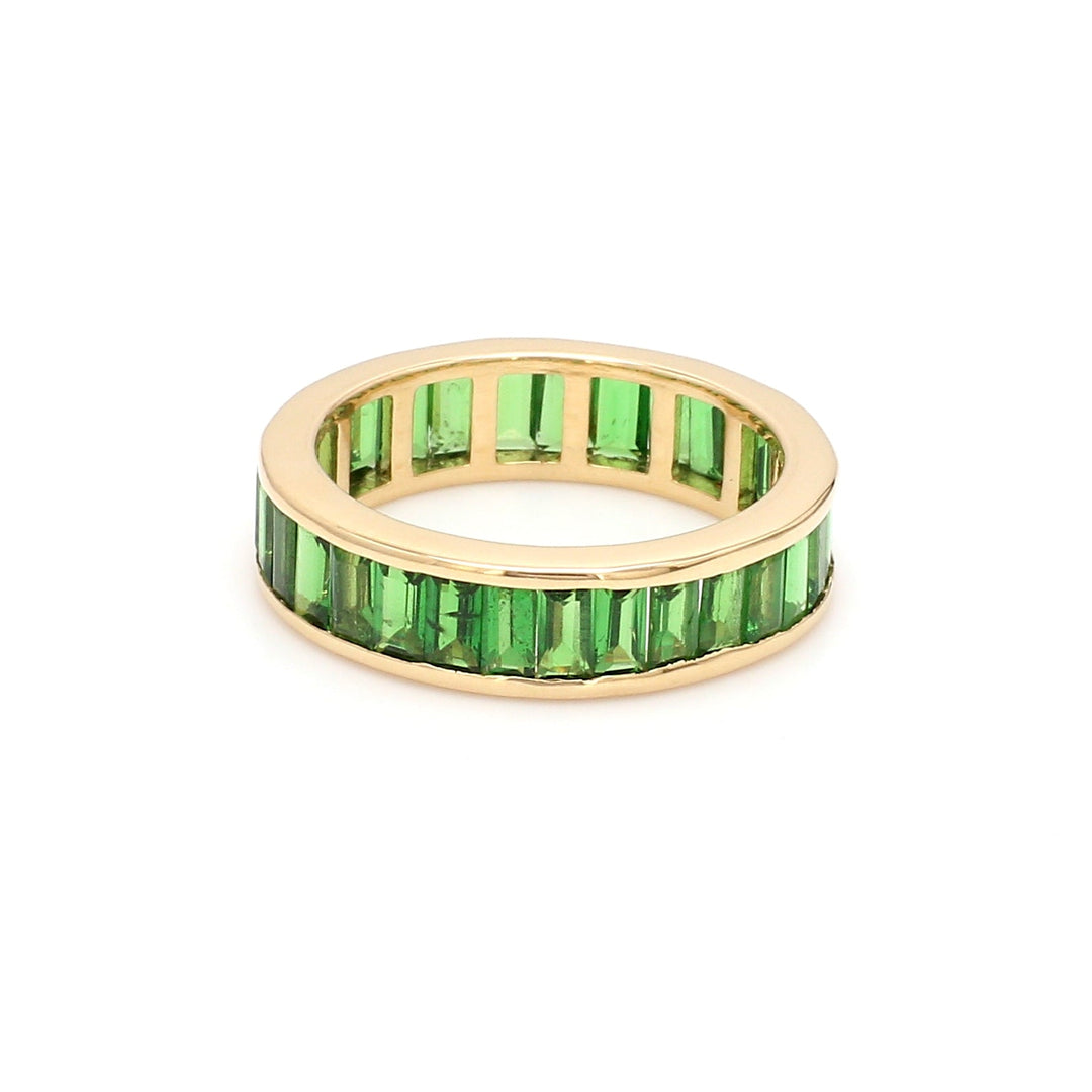 Tsavorite Baguette Channel Set Ring - qivii