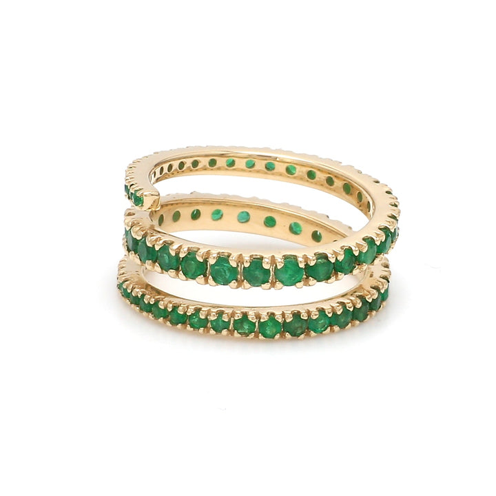 Emerald Spiral Ring - qivii