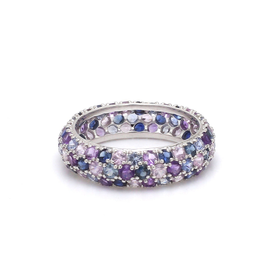 Blue Pink Purple Gemstone Ring - qivii