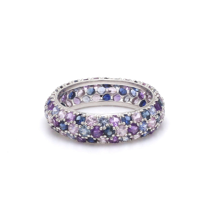 Blue Pink Purple Gemstone Ring - qivii