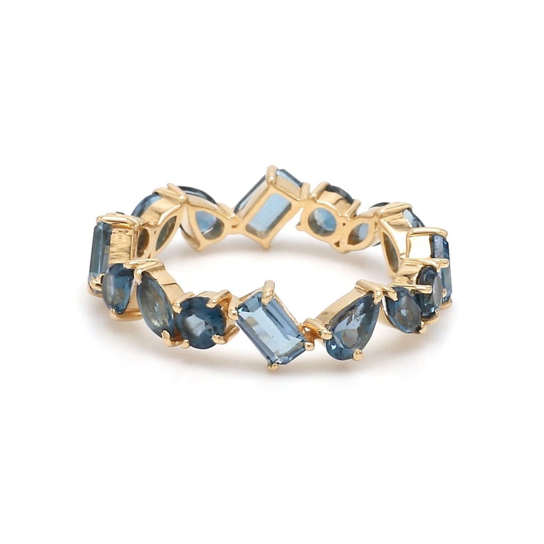 Blue Topaz Mix Shape Ring - qivii