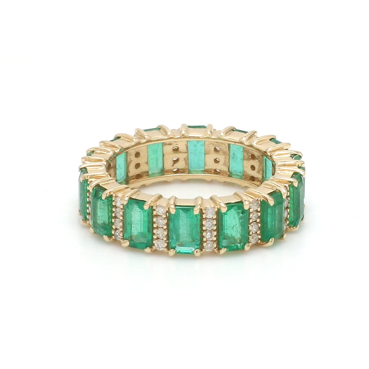 Emerald & Diamond Alternate Ring - qivii