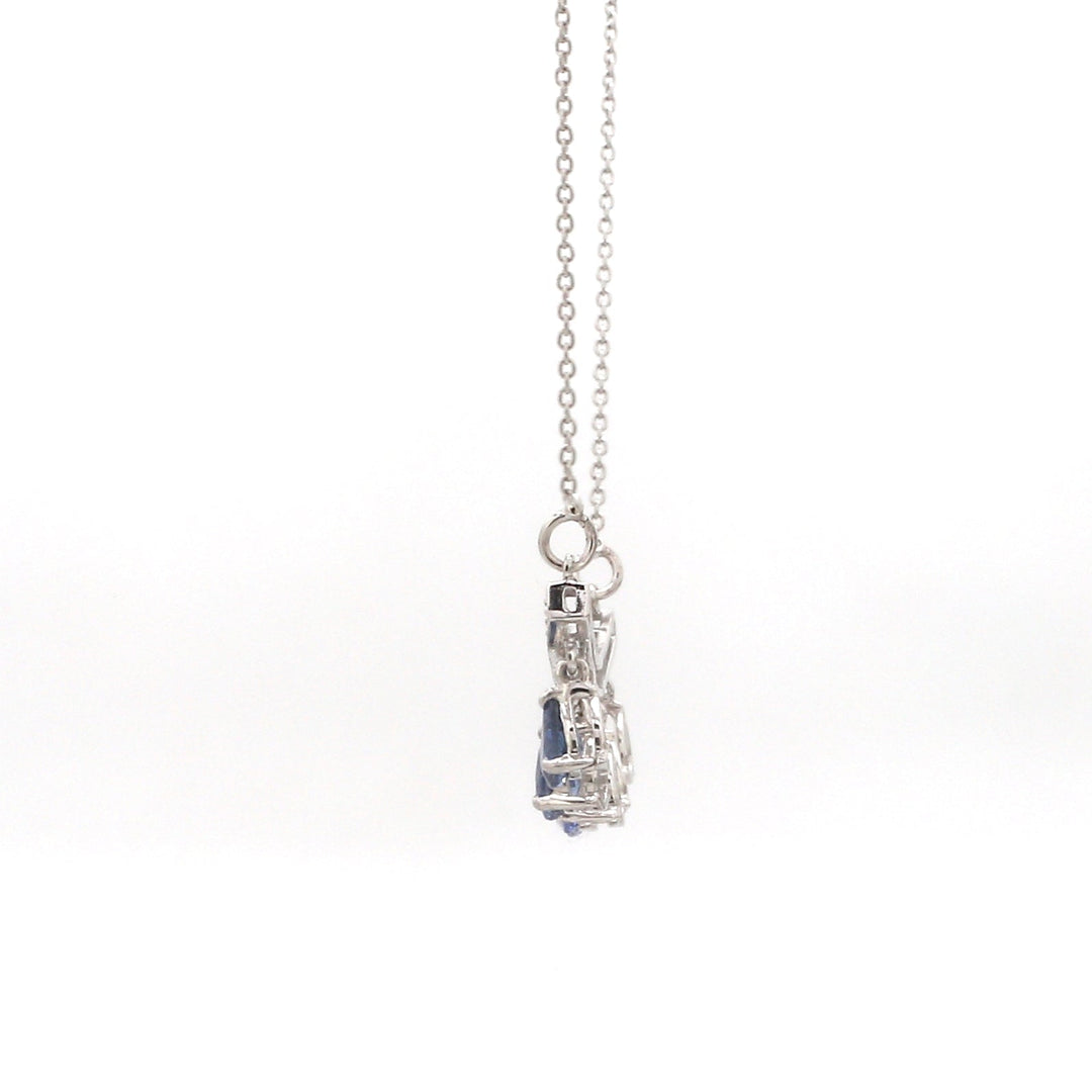 Blue Sapphire Pear Pendant - qivii