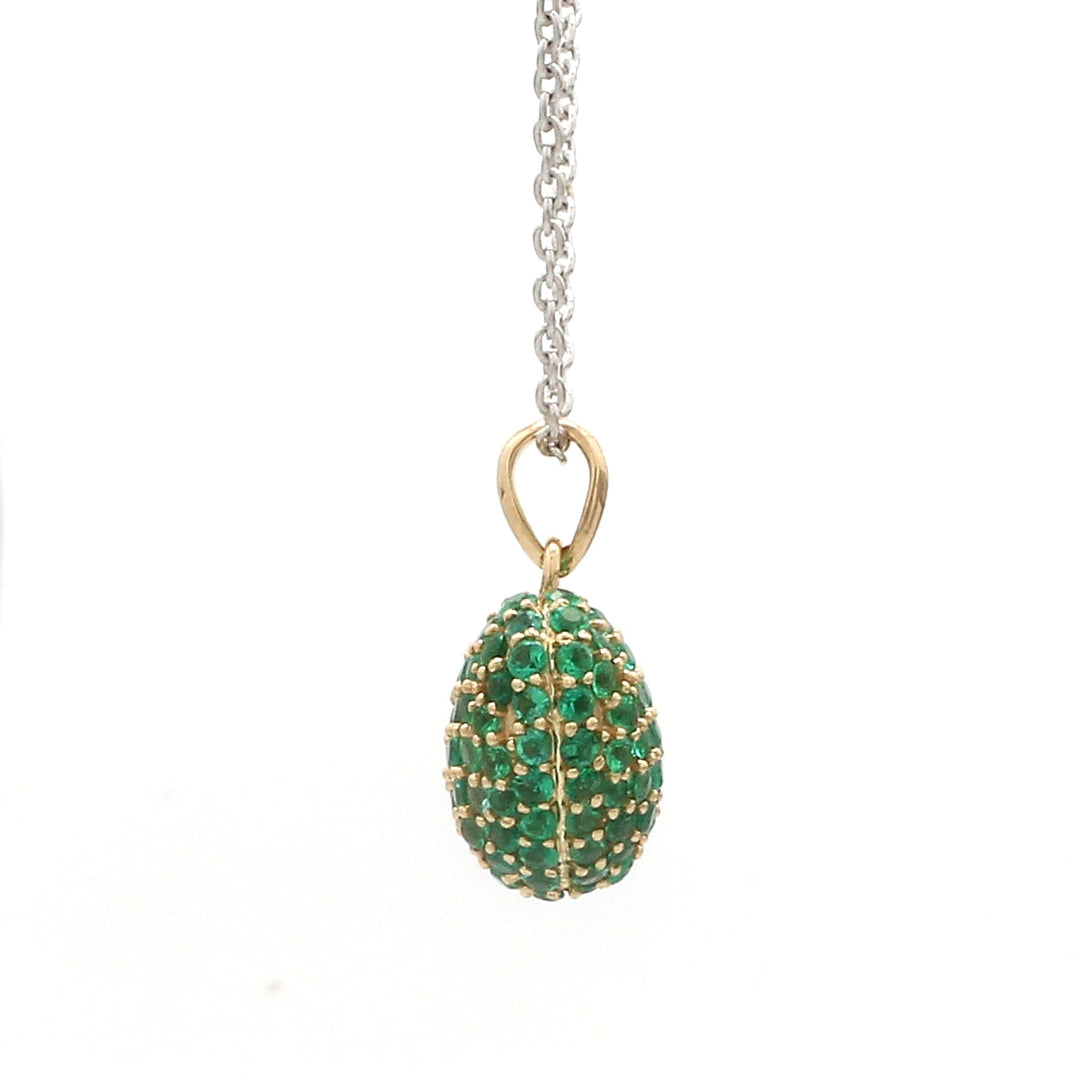 Emerald Pave Heart Pendant - qivii