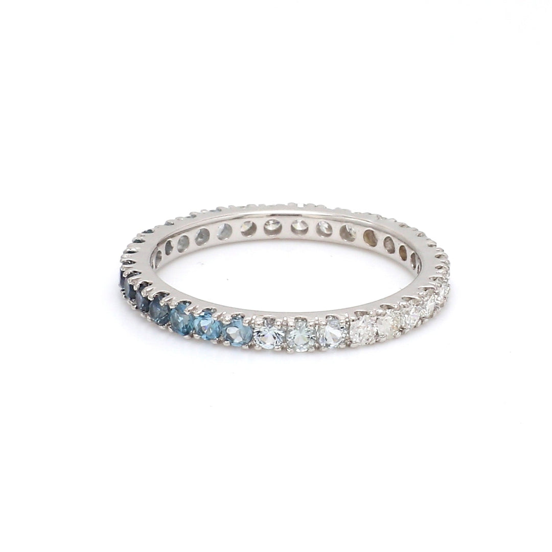 Blue Ombre and Diamond Ring - qivii