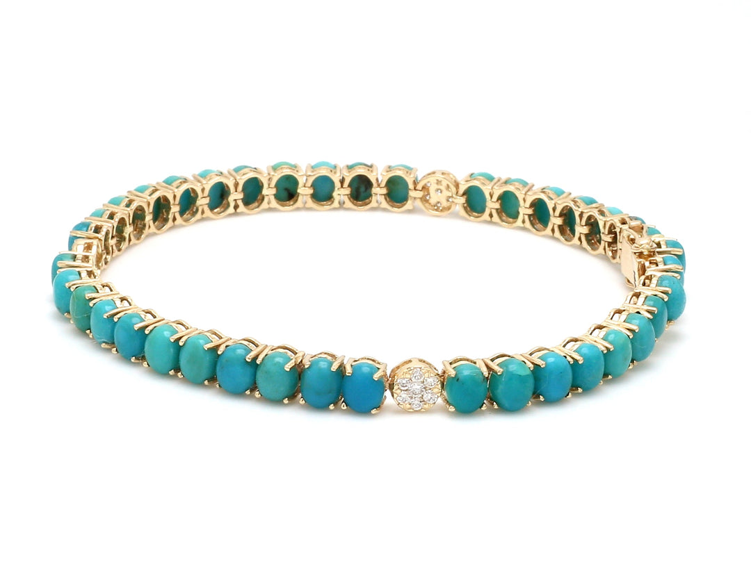 Turquoise and Diamond Bracelet - qivii