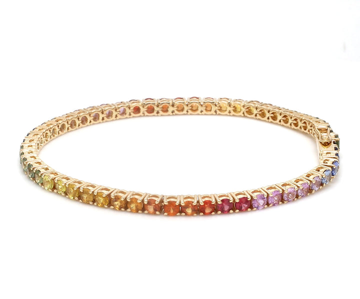 Rainbow Sapphire 3MM Tennis Bracelet - qivii
