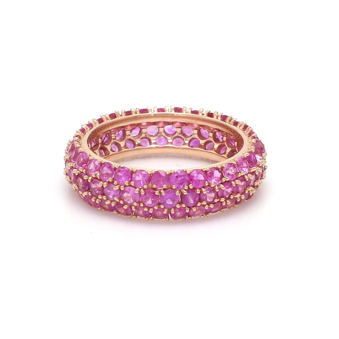 Pink Sapphire Pave Ring - qivii