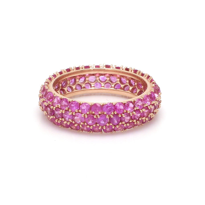 Pink Sapphire Pave Ring - qivii