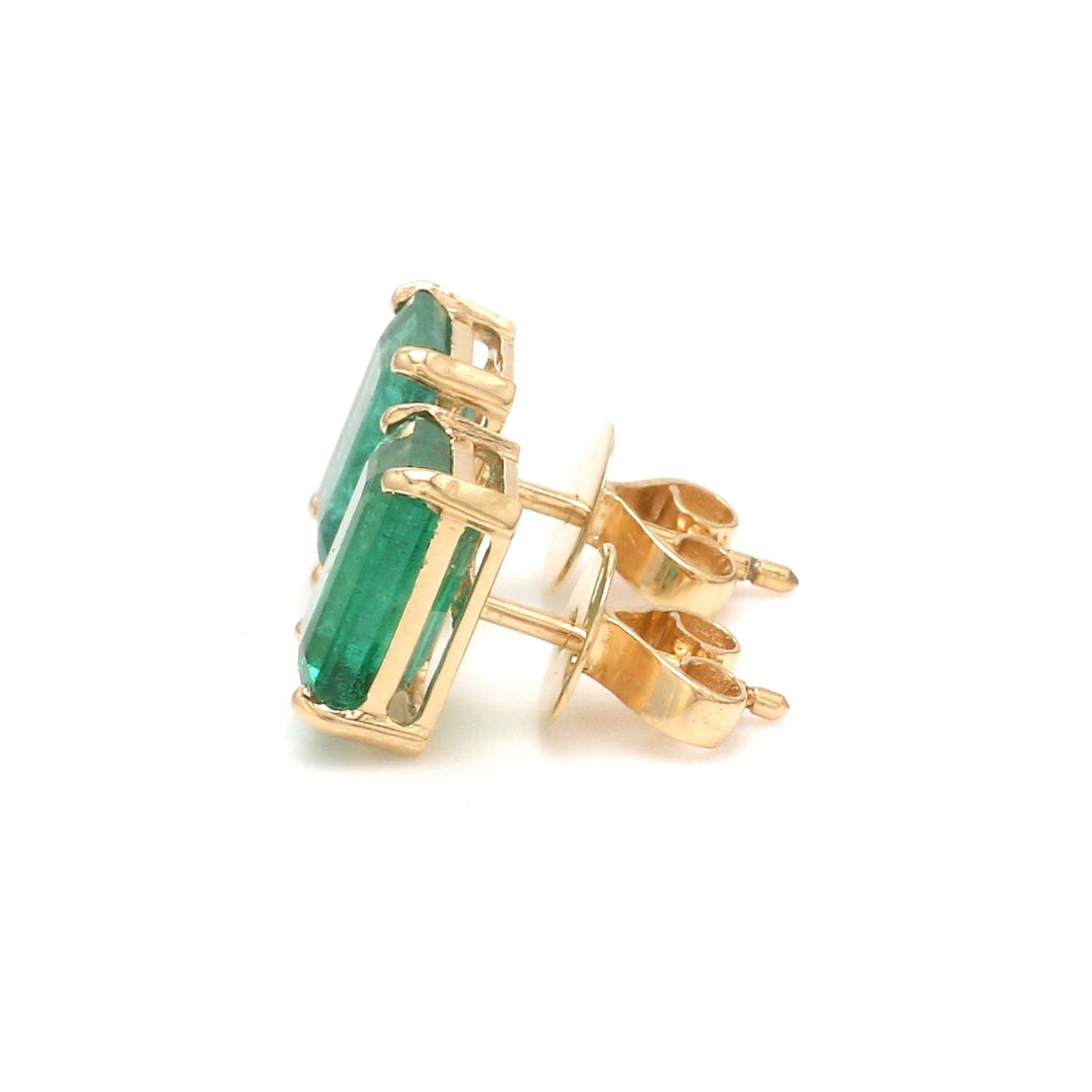 Emerald Octagon 2CTW Studs Studs - qivii