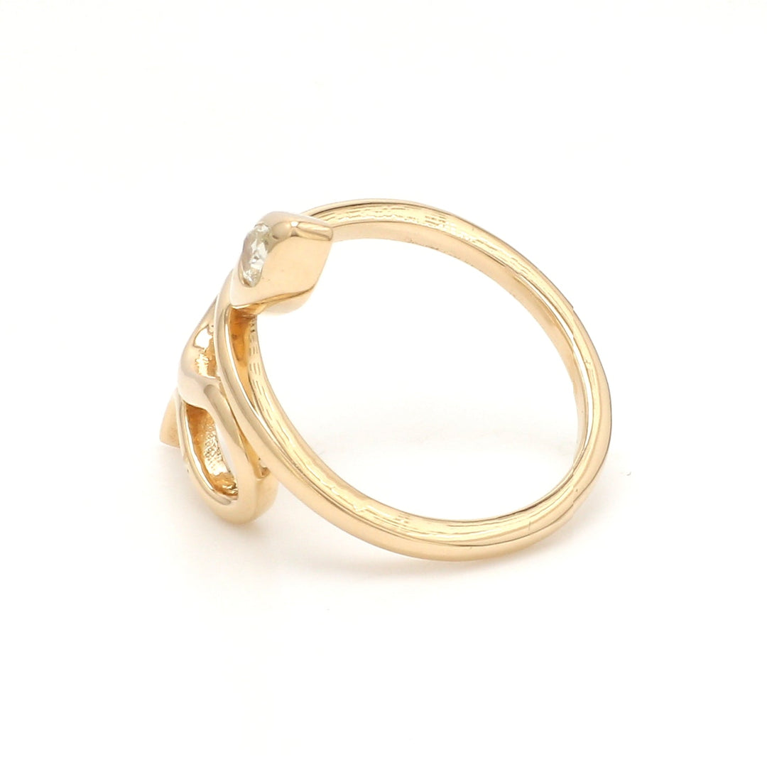 Old Mine Cut Diamond Snake Ring - qivii