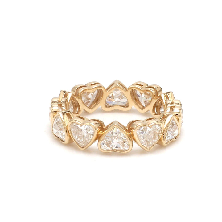 Lab Grown Diamond Heart Eternity Ring - qivii